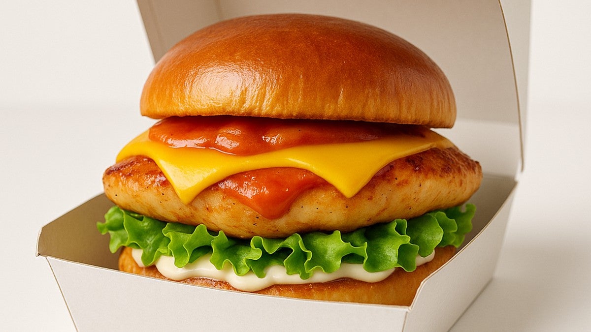 Classic peri peri chicken burger