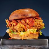 Golden Sriracha Chicken Burger