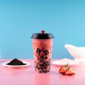Strawberry Boba Milk Tea
