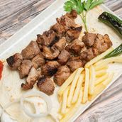 Grilled Mutton Meat Tikka With Bread