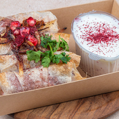 Chickens Musakhan Rolls With Yogurt