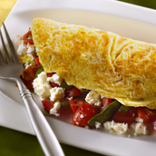 Spinach, Fetta Omelette 205Cal