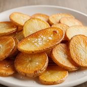 A Plate of Sliced Potatoes