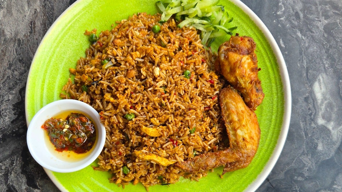 Nasi Goreng and Ayam Goreng