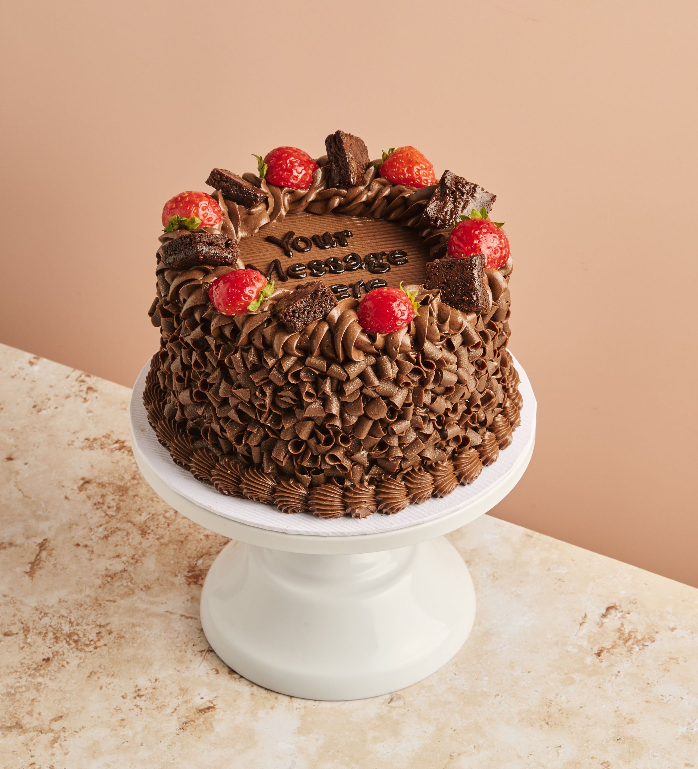 8" Choco-Berry Brownie Bliss Cake