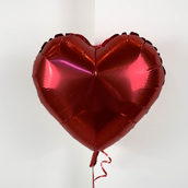 Plain Red Heart Foil Balloon