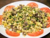 Egg With Fried Meat