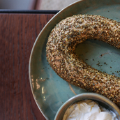 Zaatar Bagel With Cream Cheese