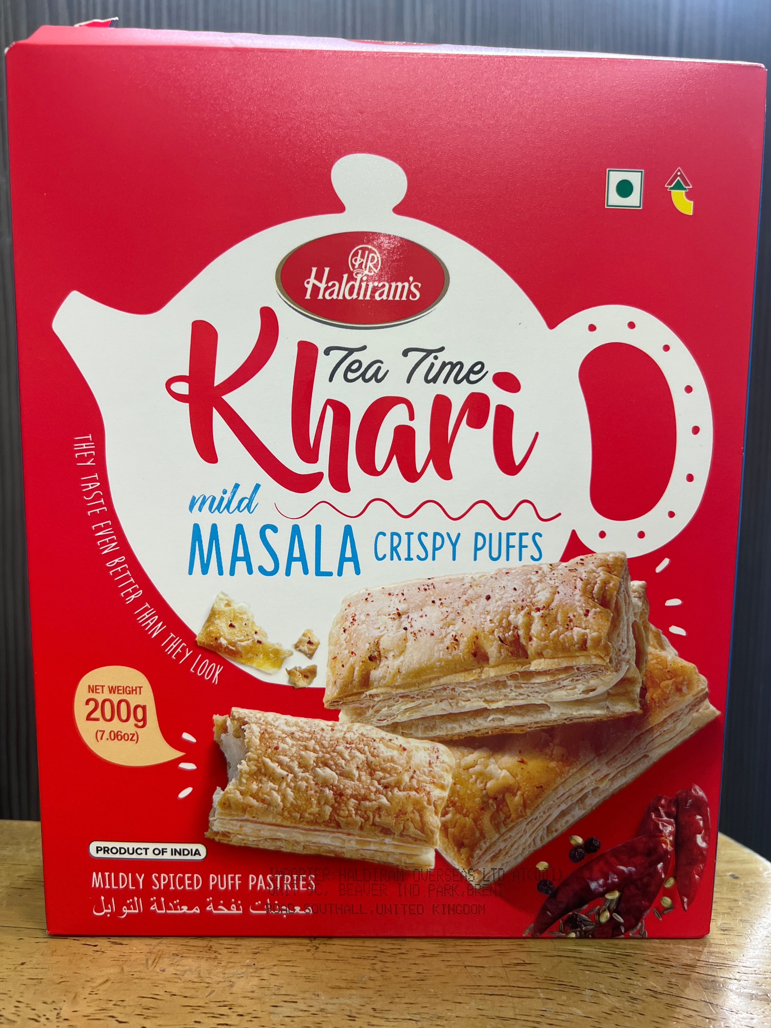 Haldiram Mild Masala Khari 200g ( Puffed Pastries)
