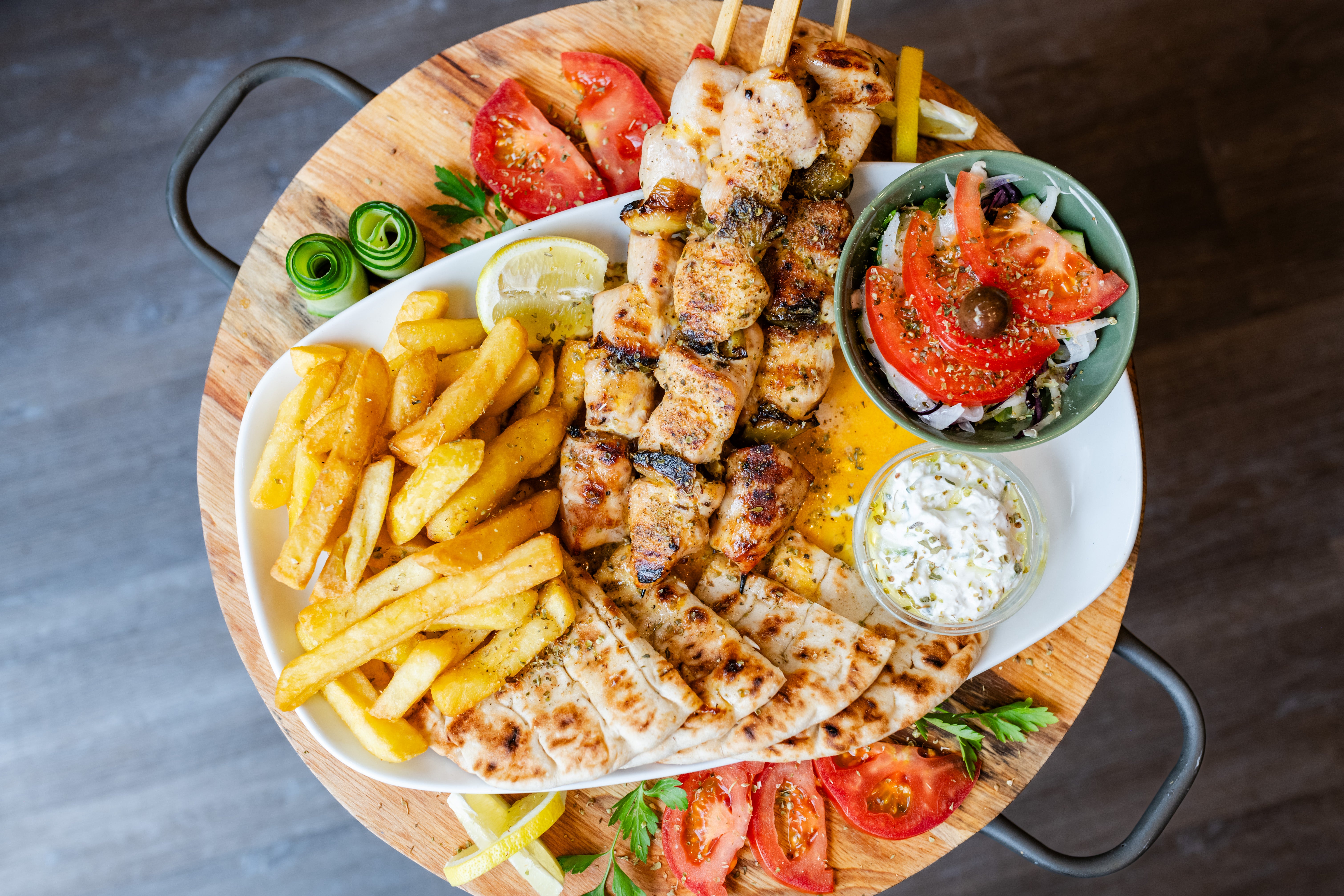��️ Chicken Kalamaki Plate (3 Skewers)