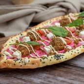 Beetroot Falafel Flat Bread