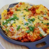 Scrambled Eggs with Tomato Sauce