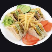Vegetables Club Sandwich