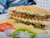 Classic Vegetable Sandwich with Coffee or Tea