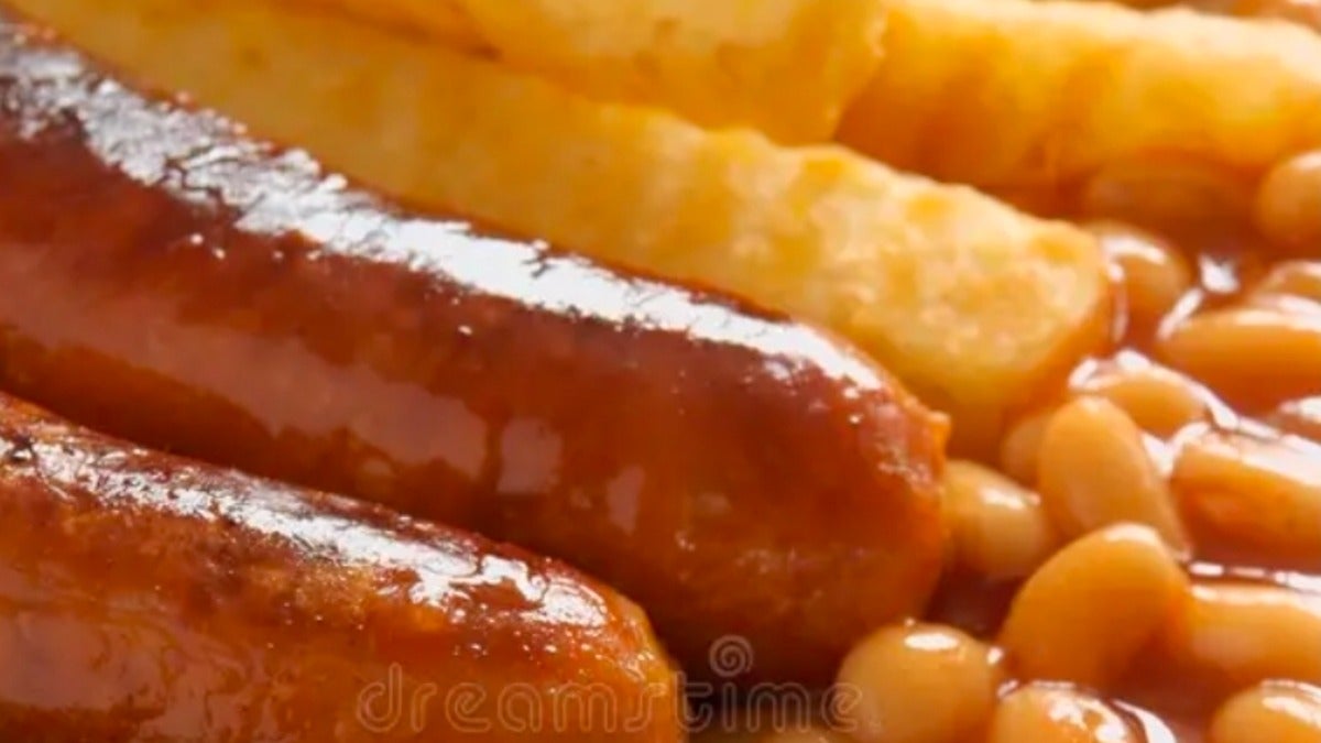 SAUSAGE CHIPS & BEANS