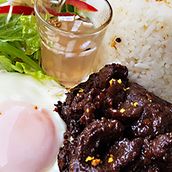 BEEF GARLIC, RICE & EGG