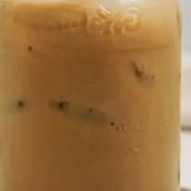 Iced caramel latte