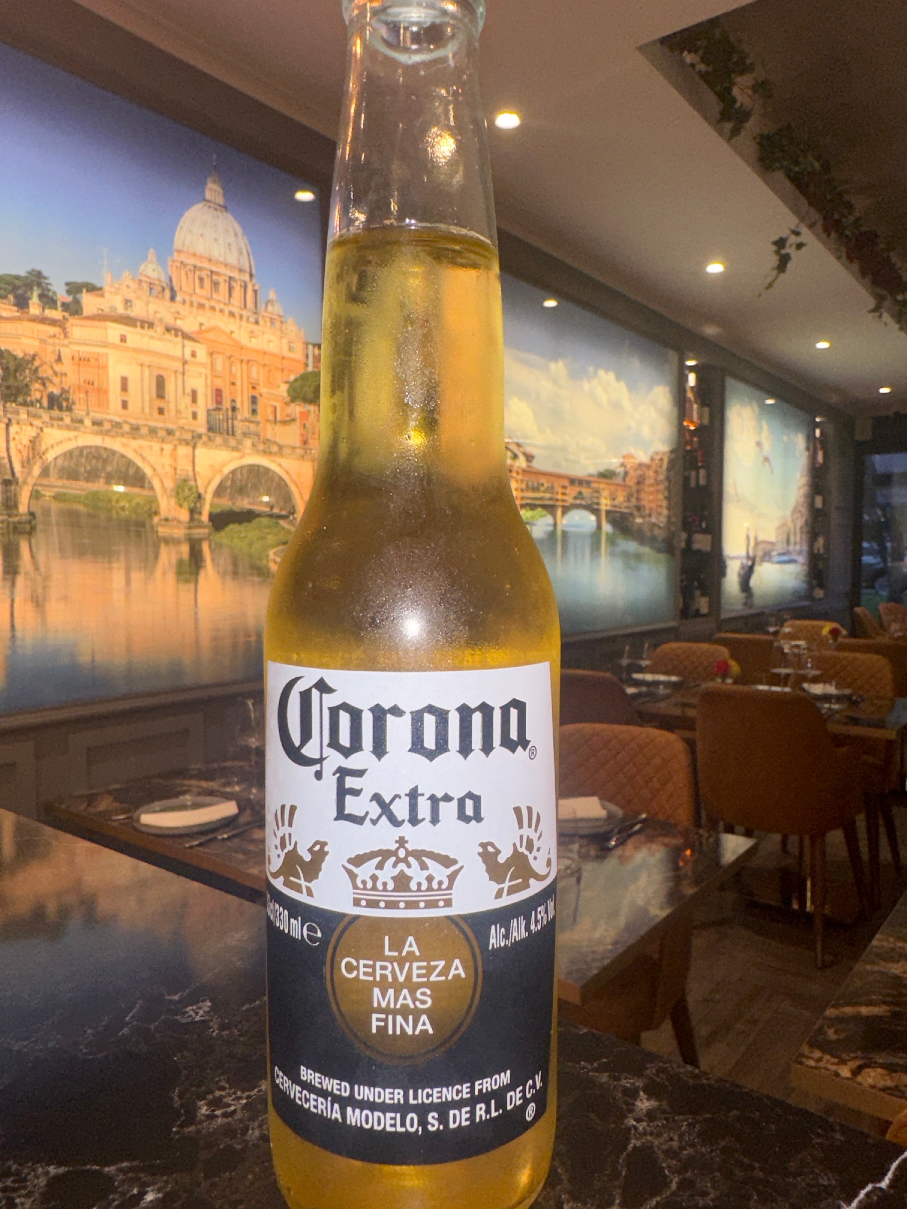 Corona lager 4.5% abv