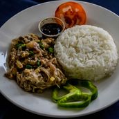 Chicken Sisig With Rice Meal