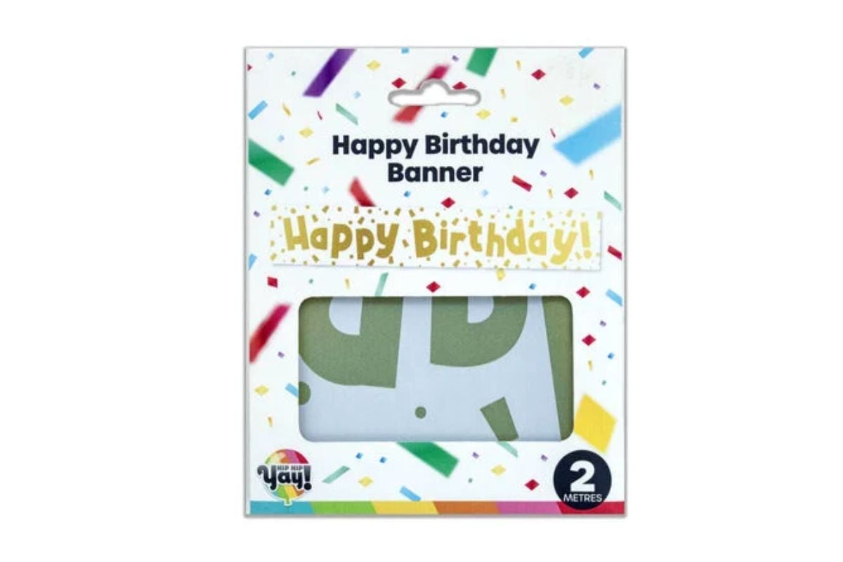 "Happy Birthday" Hanging Banner