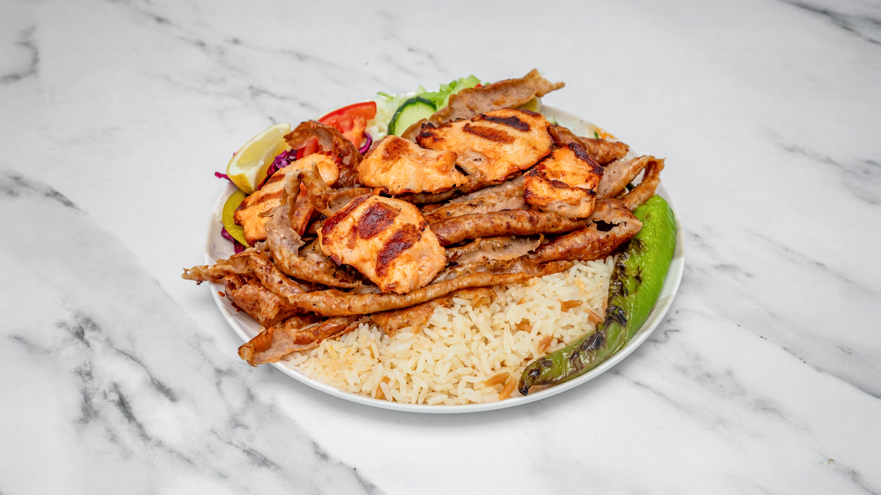 Lamb Doner and Chicken Shish