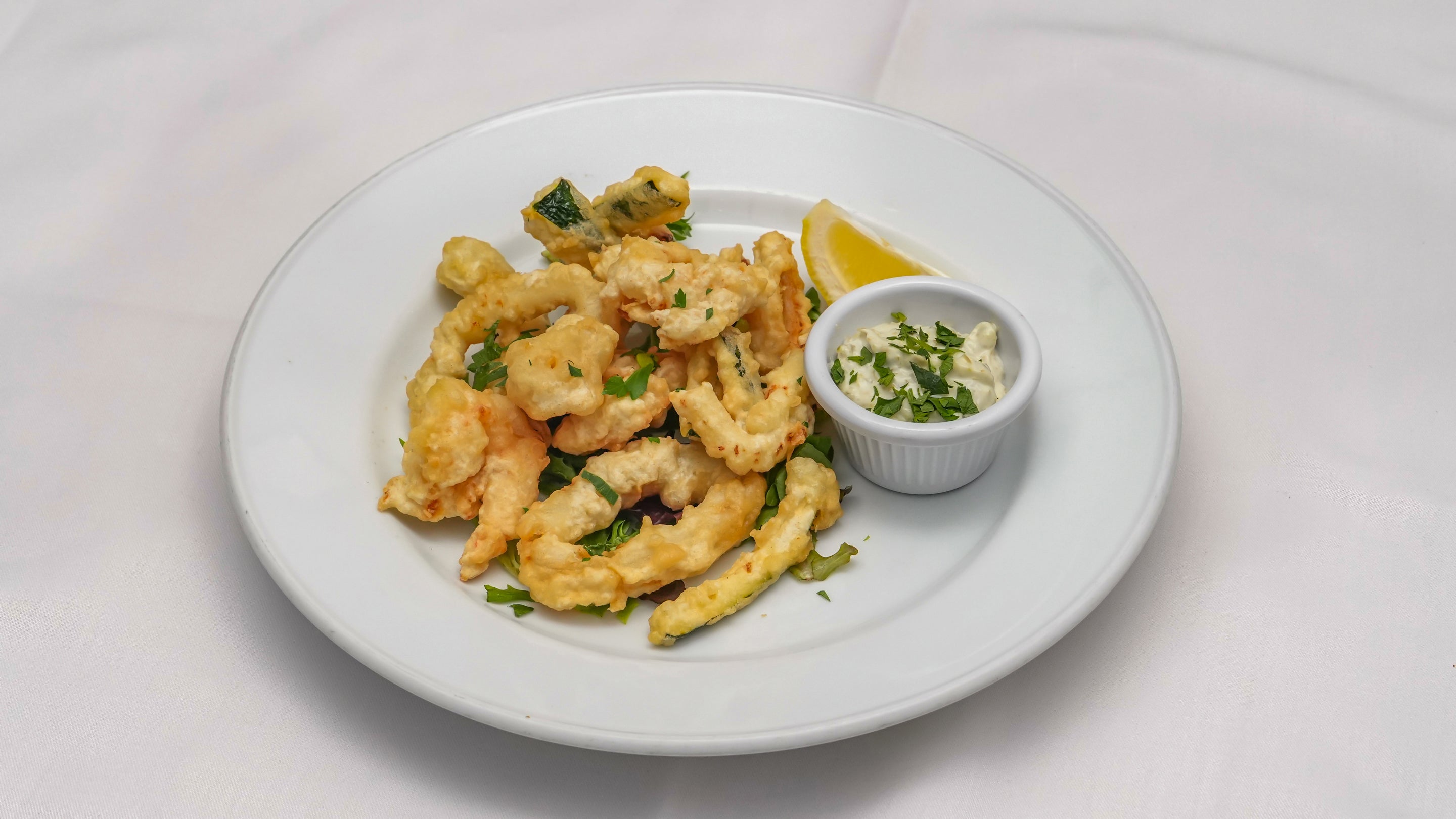 Calamari, Gamberoni E Zuchini Fritti