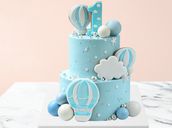 Ballon Baby 1st Birthday Cake