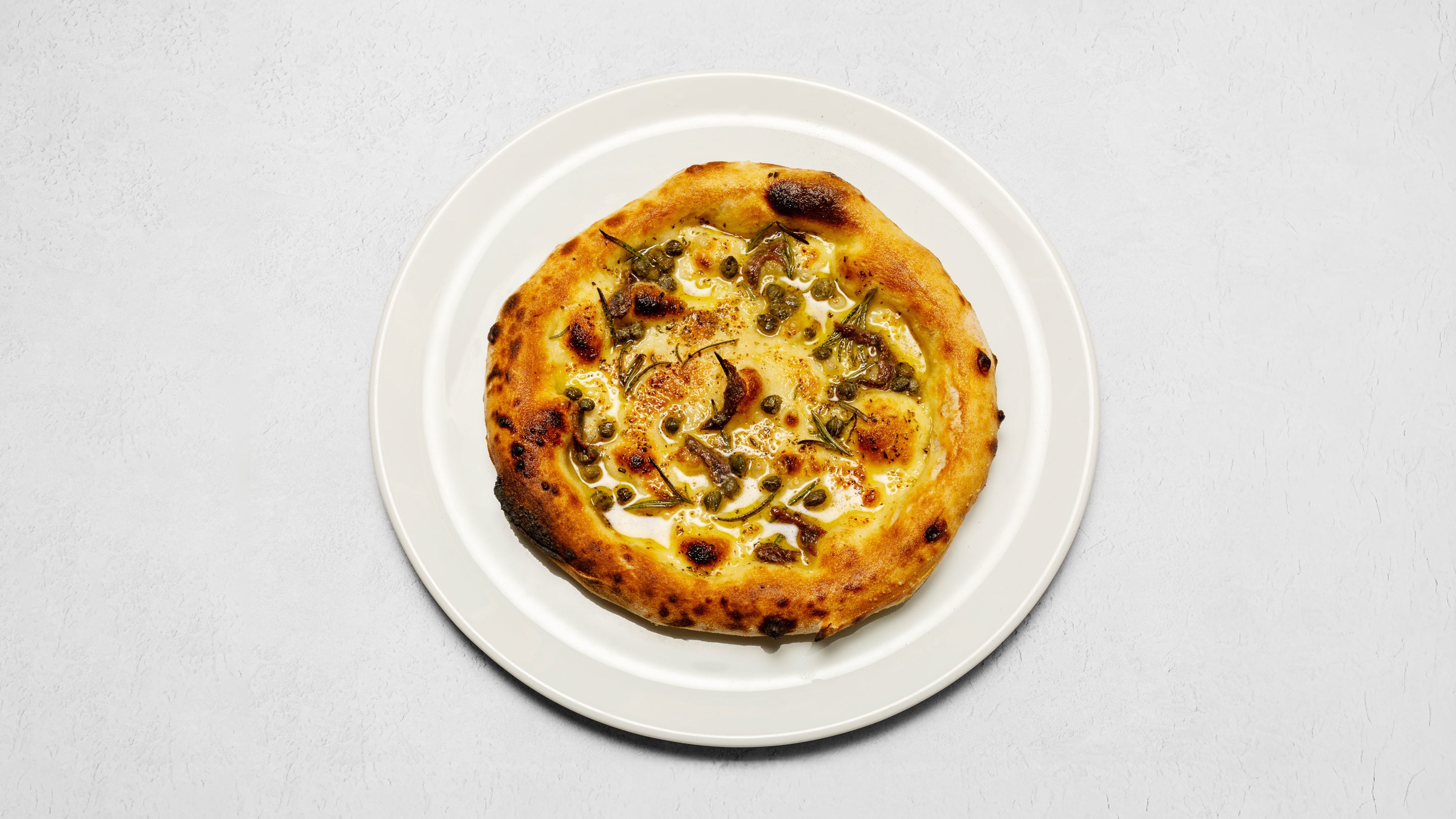 Garlic Bread Plus Capers and Anchovies