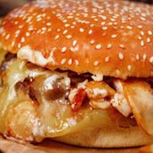 Mushroom Chicken Burger Sandwich