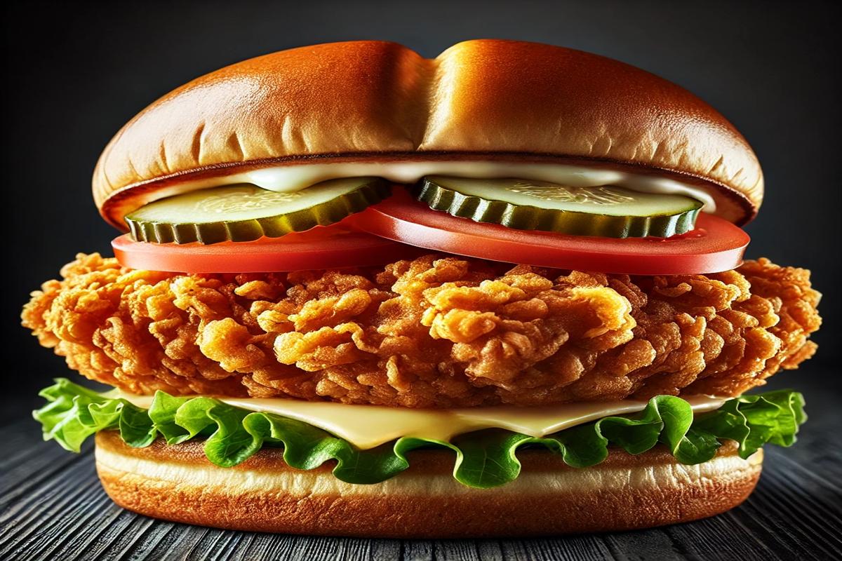 Crispy chicken burger