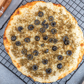 Cheese With Zaatar And Olives Manakish