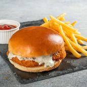 Fish Burger with Tartare Sauce