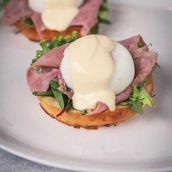 Turkey eggs benedict