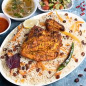 Afghani Rice With BBQ Chicken Quarter Pcs 