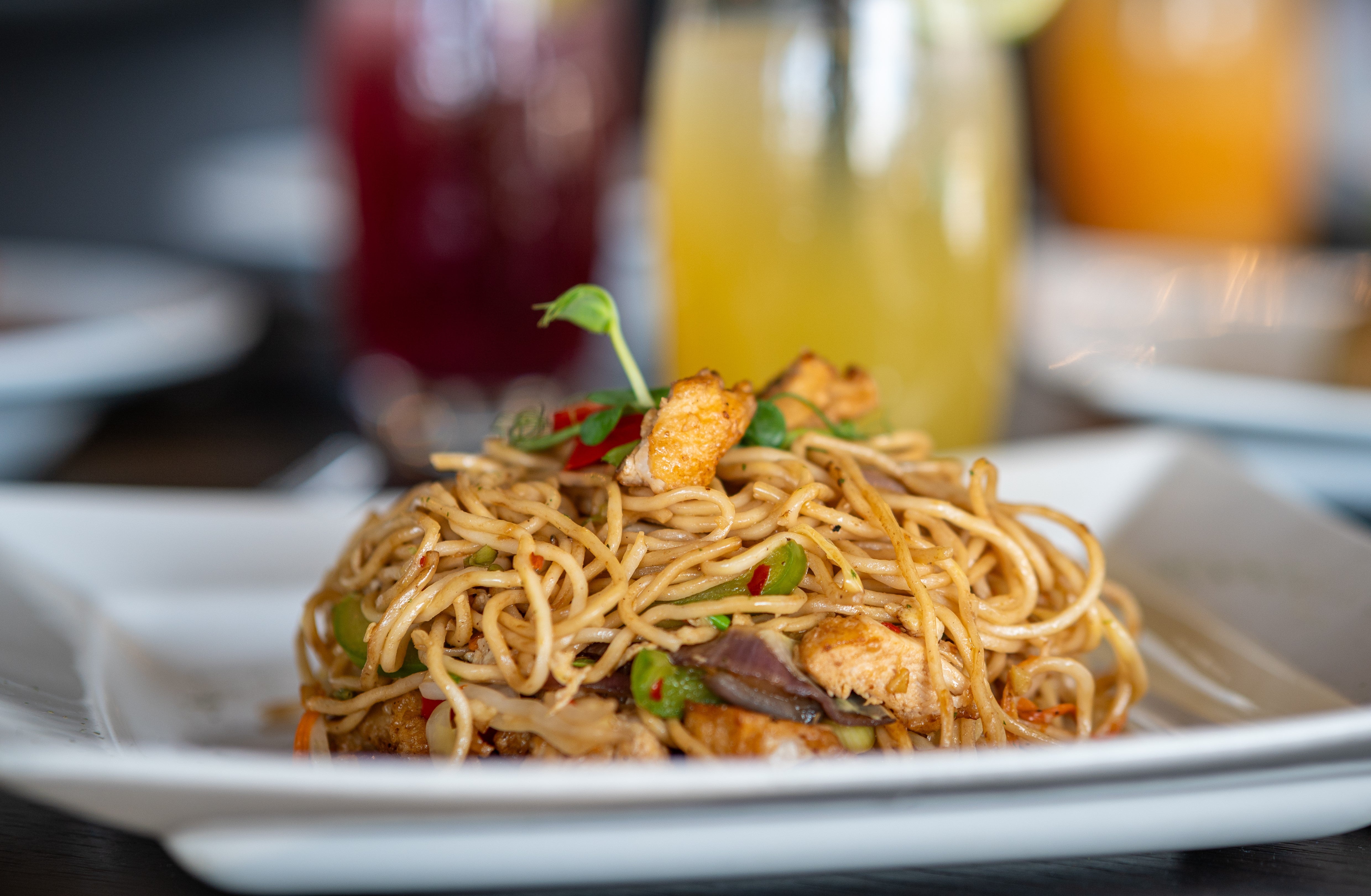 Egg Fried Noodles with Shrimp