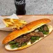 Beef steak meal