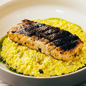Salmon Steak With Burgul