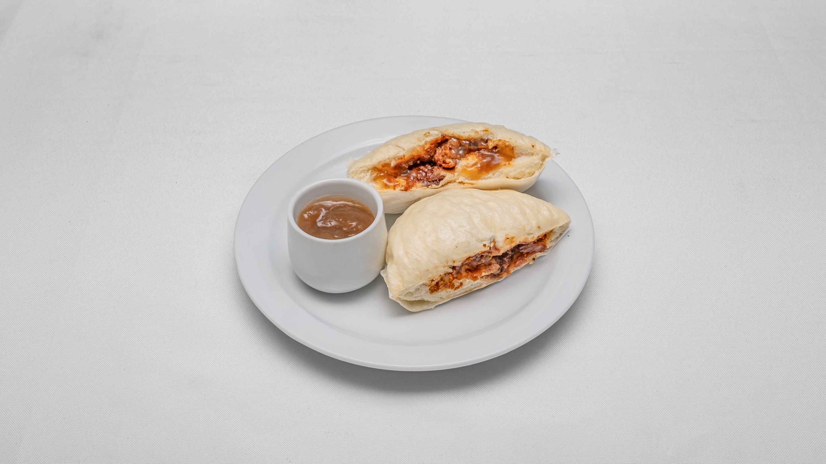 Siopao with sauce