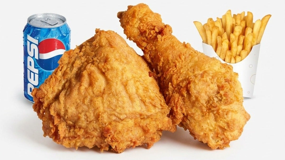 2 Pcs Chicken, Fries, and Drink