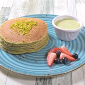 Pistachio Protein Pancakes With Pistachio Cream