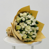 White Baby Rose Bouquet 20 Stems 40005
