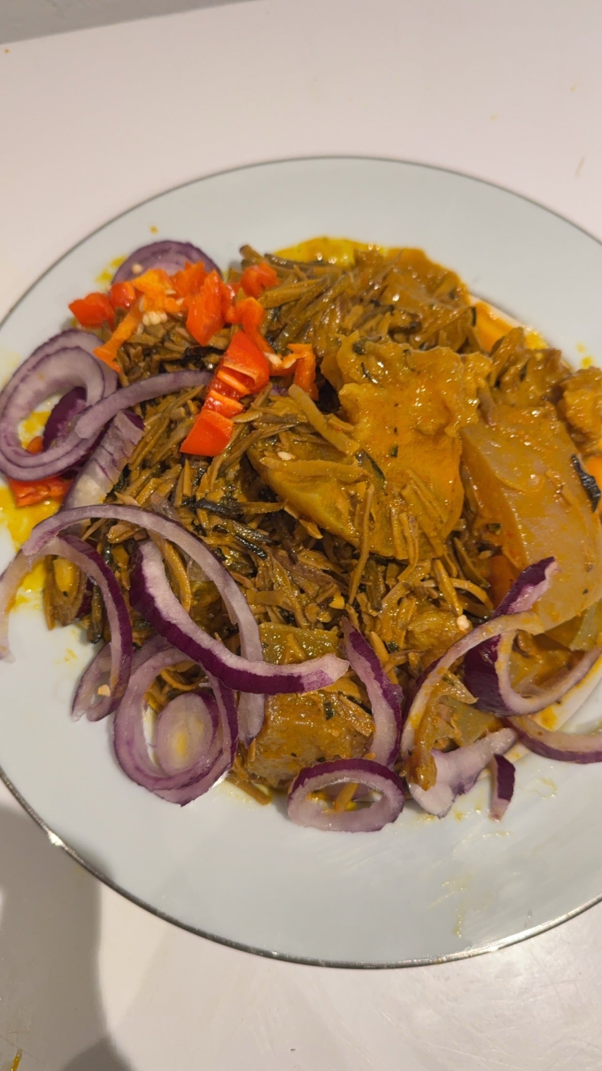 Ugba with kanda meat