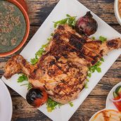 Toajn Molmkhia With BBQ Chicken