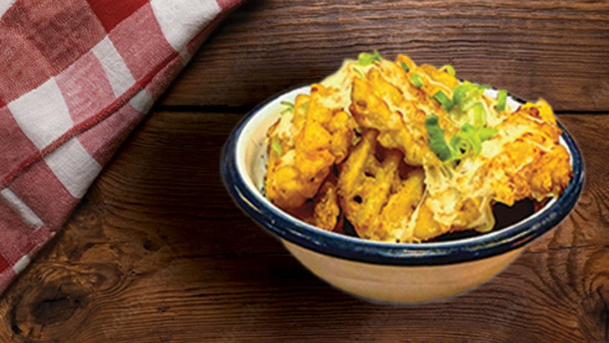 Waffle Fries with Mozzarella