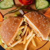 Chicken Double Burger Combo