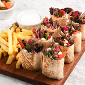 Beef Shawarma Saj Platter