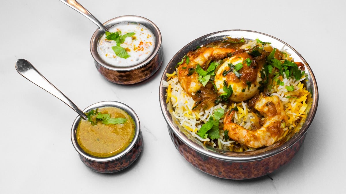 King Prawn Biryani (Hyderabadi Style)