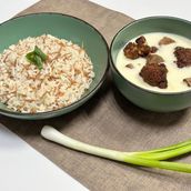 Cauliflower With Meat And Yoghurt Meal
