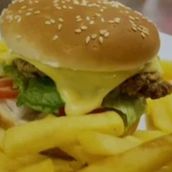 Special Burger with french fries