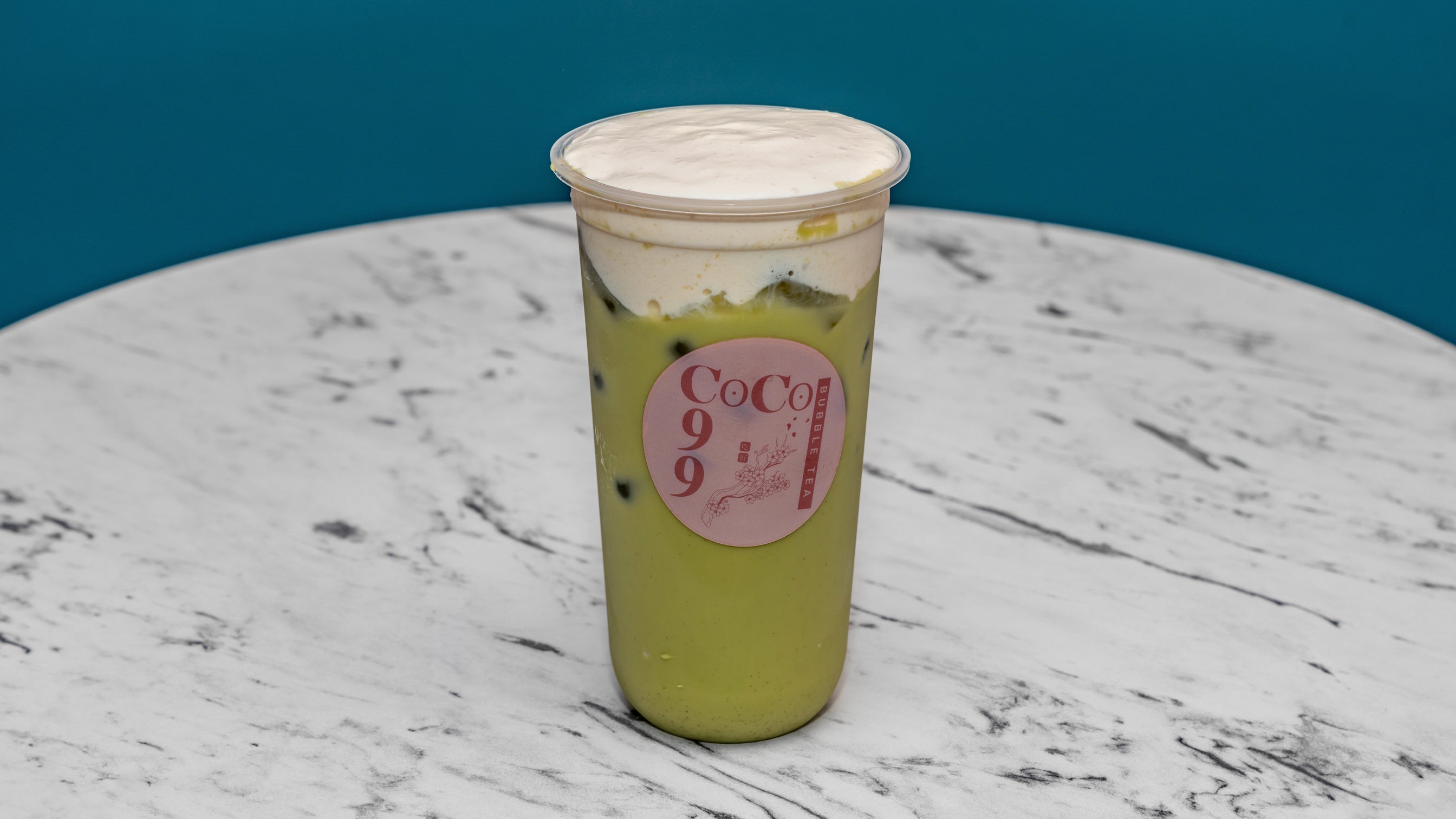 Thai Green Milk Tea with Cream topping